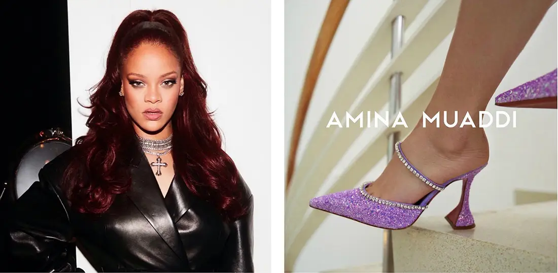 ریحانا و کفش های بنفش آمینا معادی